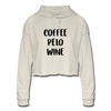 Coffee Pelo Wine Women's Cropped Hoodie