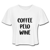 Coffee Pelo Wine Women's Cropped T-Shirt