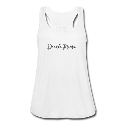 Doodle Mama Women's Flowy Tank Top - white