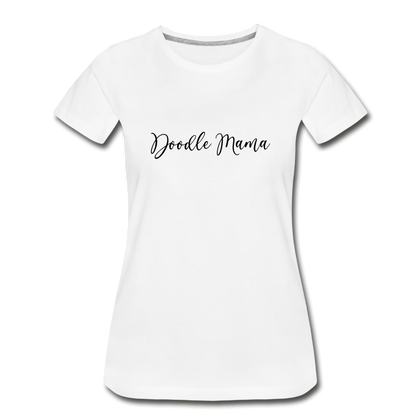 Doodle Mama Women’s Premium Organic T-Shirt - white