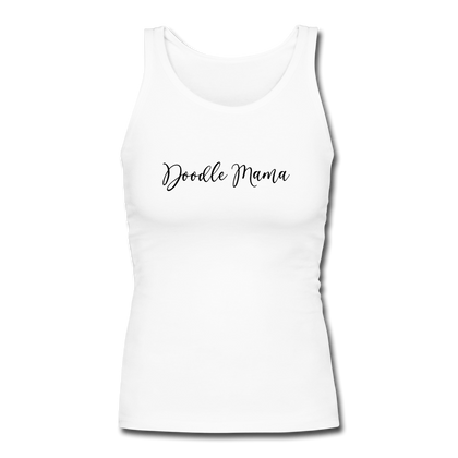 Doodle Mama Women's Longer Length Fitted Tank - white