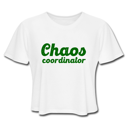 Chaos Coordinator Women's Cropped T-Shirt - white