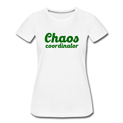 Chaos Coordinator Women’s Premium Organic T-Shirt - white