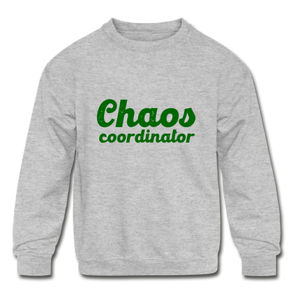 Chaos Coordinator Kids' Crewneck Sweatshirt - heather gray