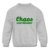 Chaos Coordinator Kids' Crewneck Sweatshirt