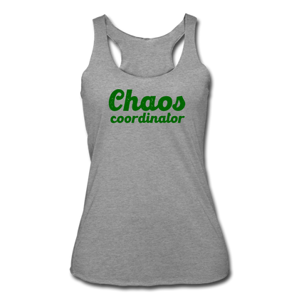 Chaos Coordinator Women’s Tri-Blend Racerback Tank - heather gray