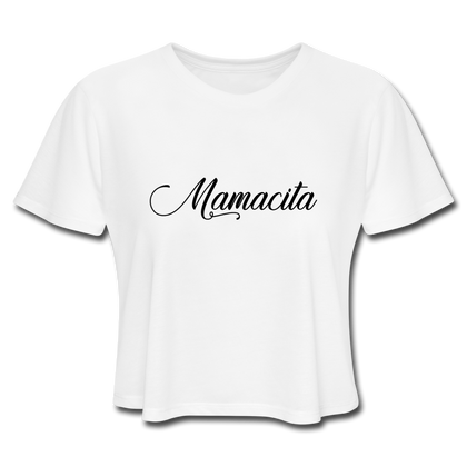 Mamacita Women's Cropped T-Shirt - white