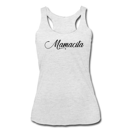 Mamacita Women’s Tri-Blend Racerback Tank - heather white