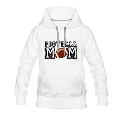 Football Mom Women’s Premium Hoodie - white