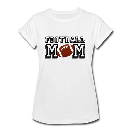 Football Mom Women's Relaxed Fit T-Shirt - white