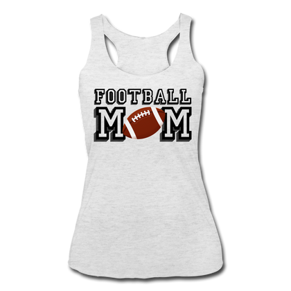 Football Mom Women’s Tri-Blend Racerback Tank - heather white