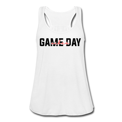 Game Day Vibes Women's Flowy Tank Top - white