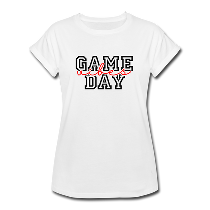 Game Day Vibes Women's Relaxed Fit T-Shirt - white