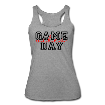 Game Day Vibes Women’s Tri-Blend Racerback Tank - heather gray