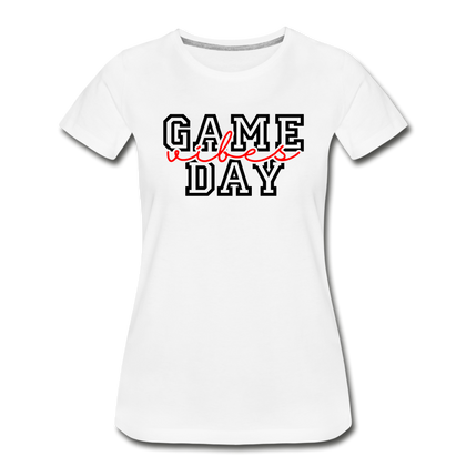 Game Day Vibes Women’s Premium Organic T-Shirt - white