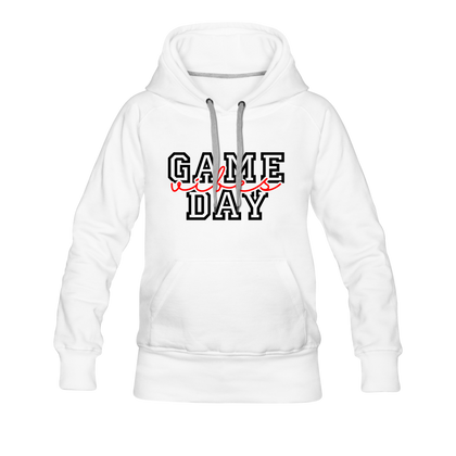 Game Day Vibes Women’s Premium Hoodie - white