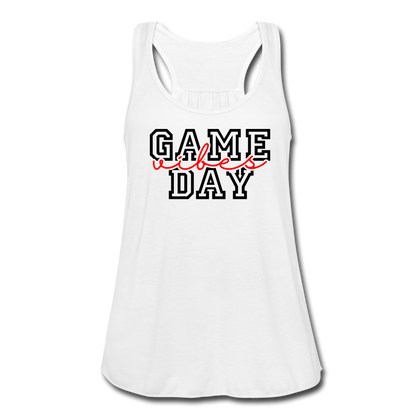 Game Day Vibes Women's Flowy Tank Top - white