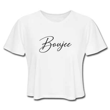 Boujee Women's Cropped T-Shirt - white