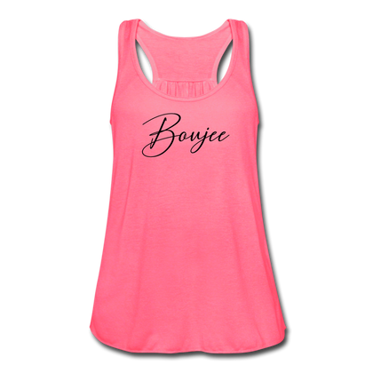 Boujee Women's Flowy Tank Top - neon pink