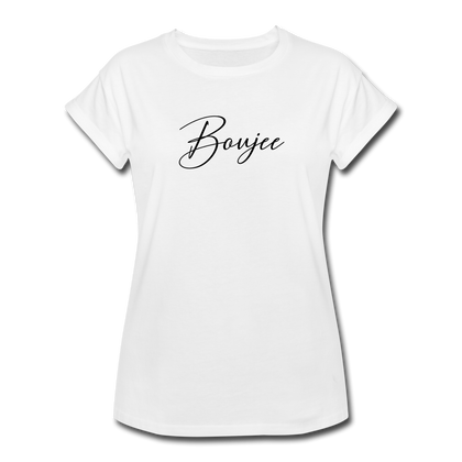 Boujee Women's Relaxed Fit T-Shirt - white