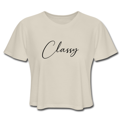 Classy Women's Cropped T-Shirt - dust