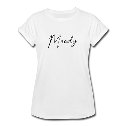 Moody Women's Relaxed Fit T-Shirt - white