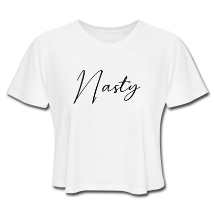 Nasty Women's Cropped T-Shirt - white