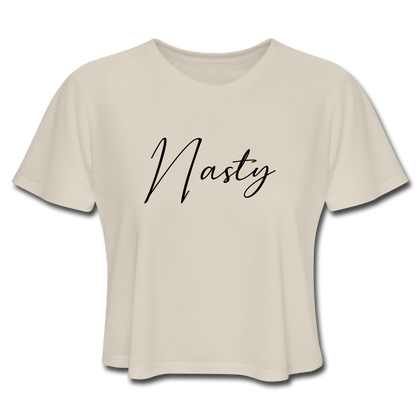 Nasty Women's Cropped T-Shirt - dust