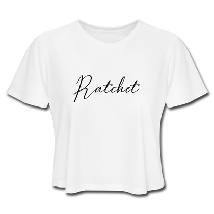 Ratchet Women's Cropped T-Shirt - white