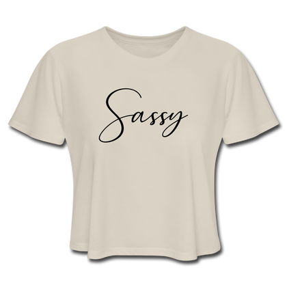 Sassy Women's Cropped T-Shirt - dust