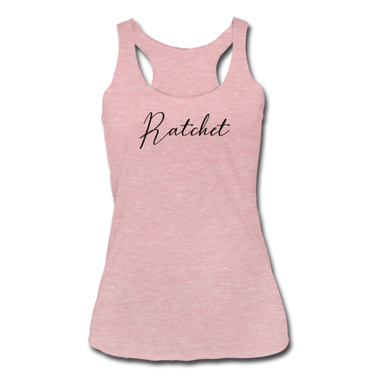 Ratchet Women’s Tri-Blend Racerback Tank - heather dusty rose