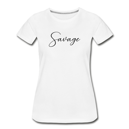 Savage Women’s Premium Organic T-Shirt - white