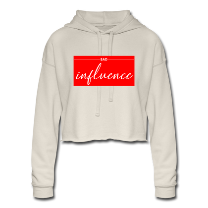 Bad Influence Women's Cropped Hoodie - dust