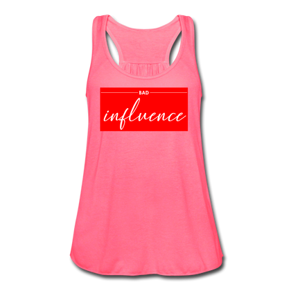 Bad Influence Women's Flowy Tank Top - neon pink