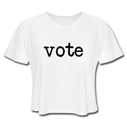 Vote Women's Cropped T-Shirt - white