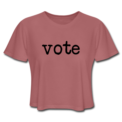 Vote Women's Cropped T-Shirt - mauve