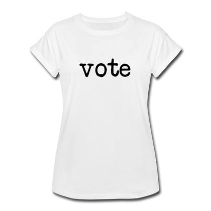 Vote Women's Relaxed Fit T-Shirt - white