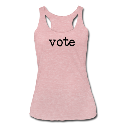 Vote Women’s Tri-Blend Racerback Tank - heather dusty rose