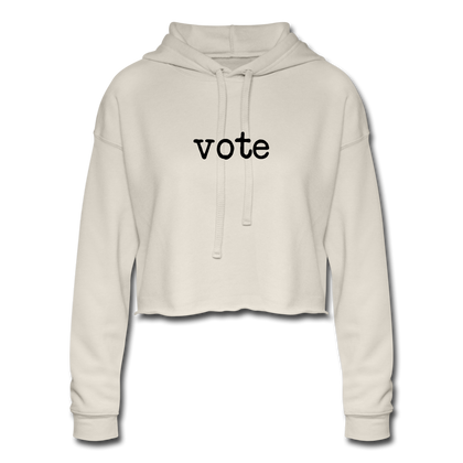 Vote Women's Cropped Hoodie - dust