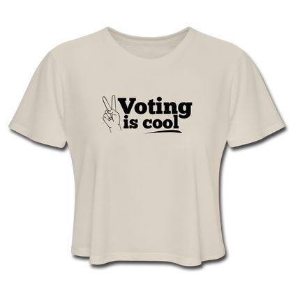 Voting is Cool Women's Cropped T-Shirt - dust