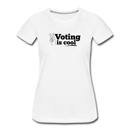 Voting is Cool Women’s Premium Organic T-Shirt - white