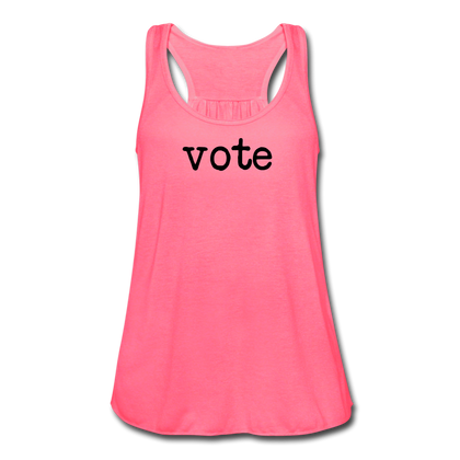 Vote Women's Flowy Tank Top - neon pink