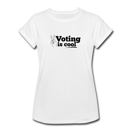 Voting is Cool Women's Relaxed Fit T-Shirt - white