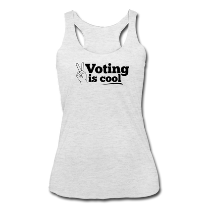 Voting is Cool Women’s Tri-Blend Racerback Tank - heather white