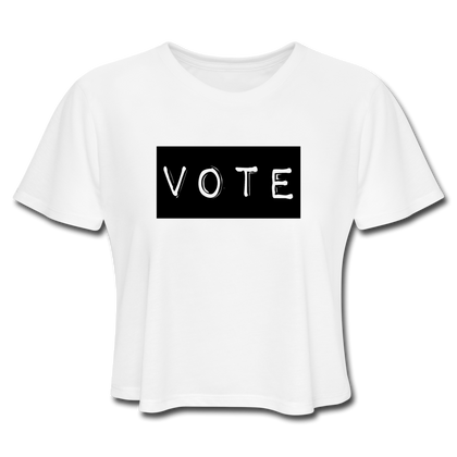 Vote Women's Cropped T-Shirt - white