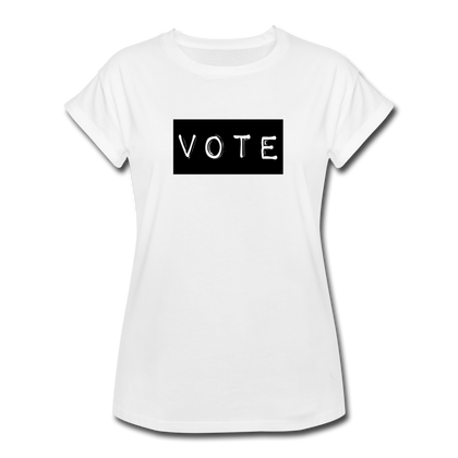 Vote Women's Relaxed Fit T-Shirt - white