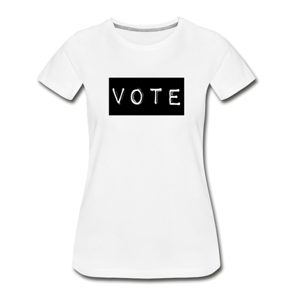 Vote Women’s Premium Organic T-Shirt - white