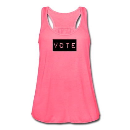 Vote Women's Flowy Tank Top - neon pink