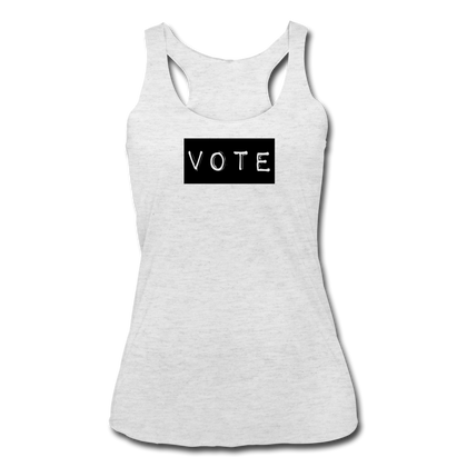 Vote Women’s Tri-Blend Racerback Tank - heather white