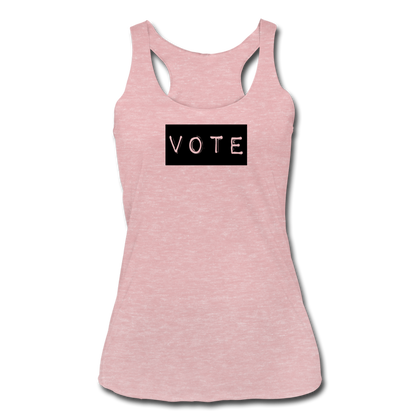 Vote Women’s Tri-Blend Racerback Tank - heather dusty rose